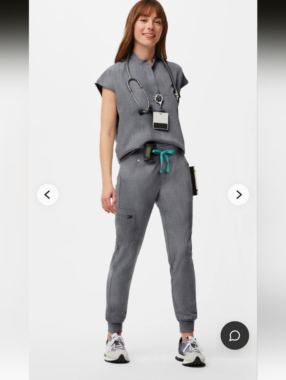 Figs Graphite Scrub Set Kade Cargo Pants and Rafaela Top Size M